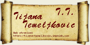 Tijana Temeljković vizit kartica